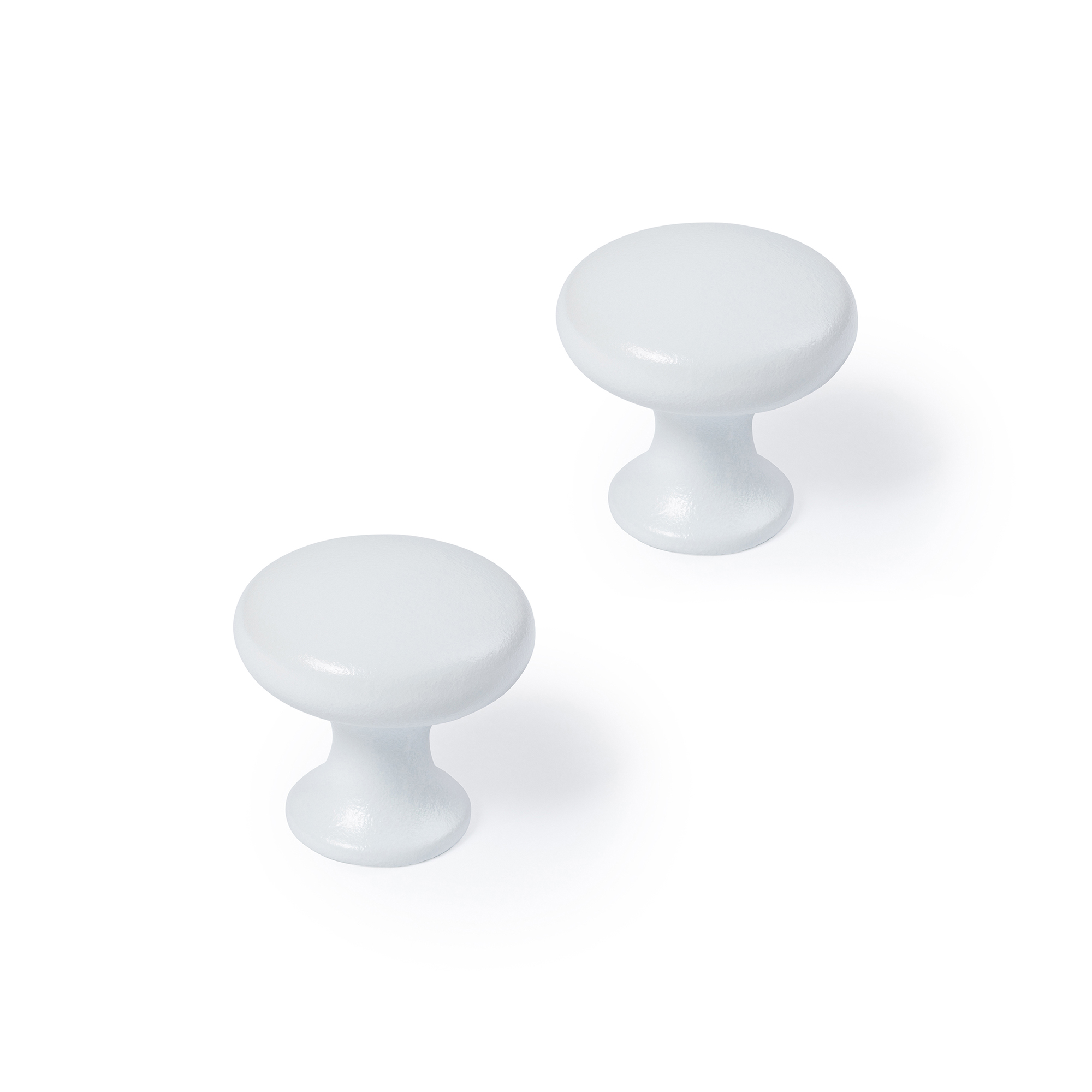 Pomo para mueble rei 760 | 30x30x29 mm | blanco mate | zamak