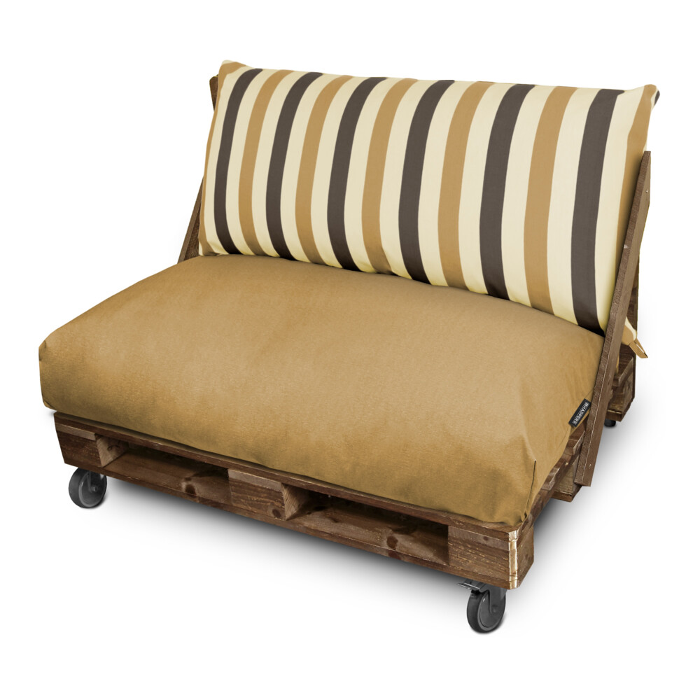 Cojín para palets toldotex mostaza asiento 80x80x20 (liso)