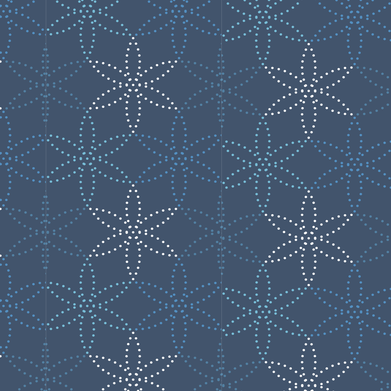 Papel pintado floral azul con motivo floral 60cm por 300cm