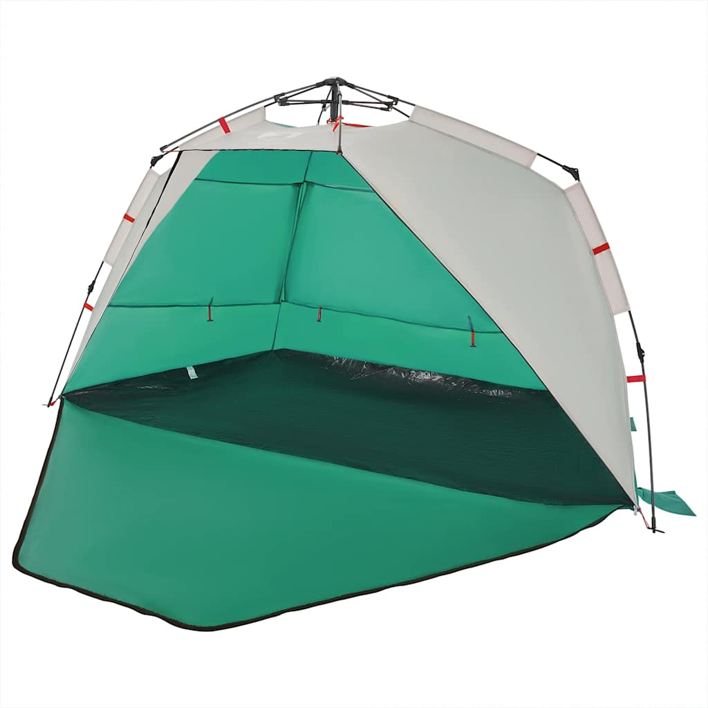 vidaXL tienda de playa 3 personas impermeable apertura rápida verde