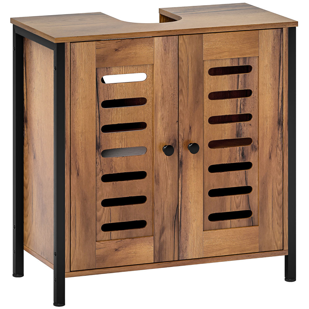 Mueble bajo lavabo 60x30x60 cm color marrón Homcom, hogar - baño