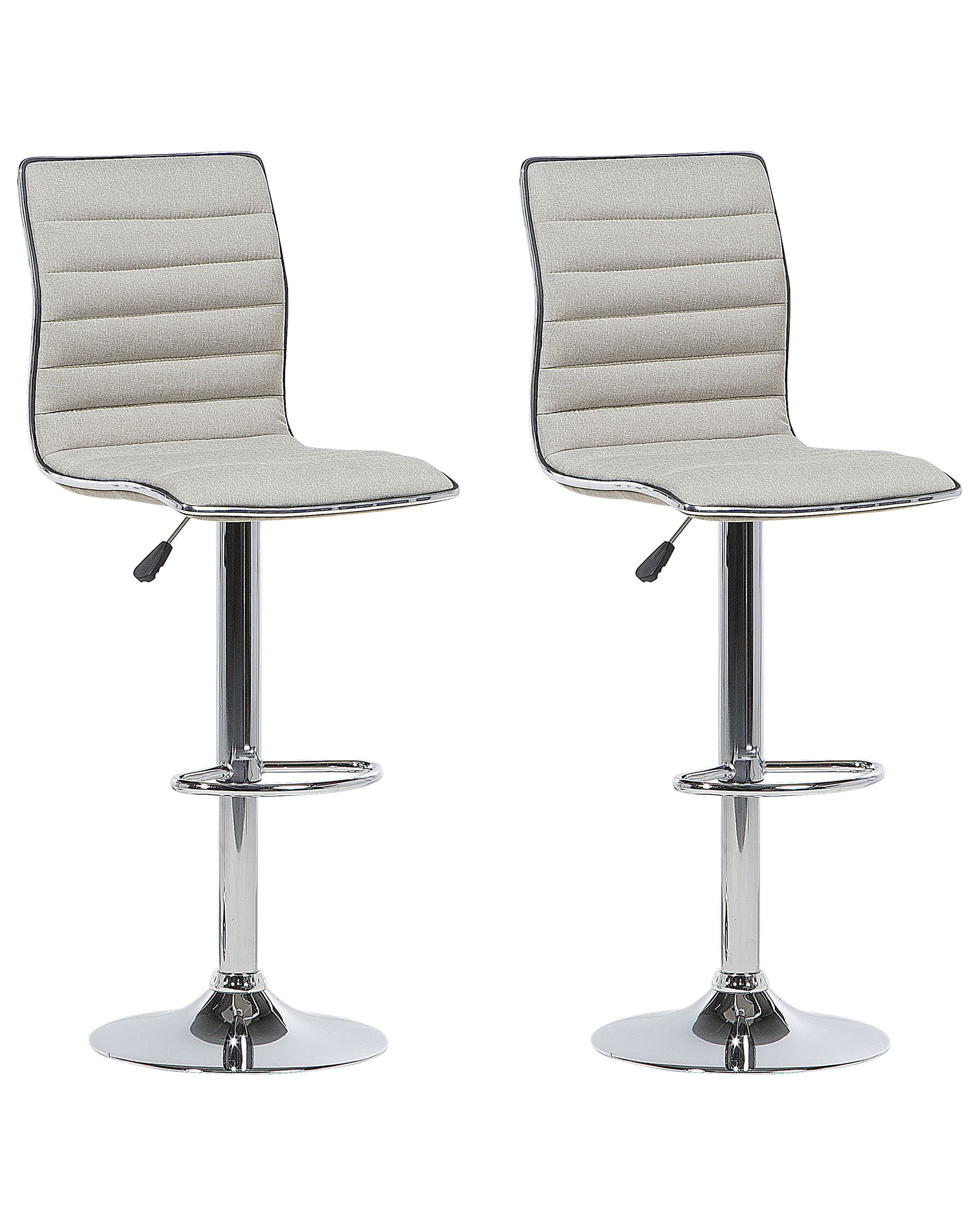 Conjunto de 2 sillas de bar lucerne giratoria beige claro