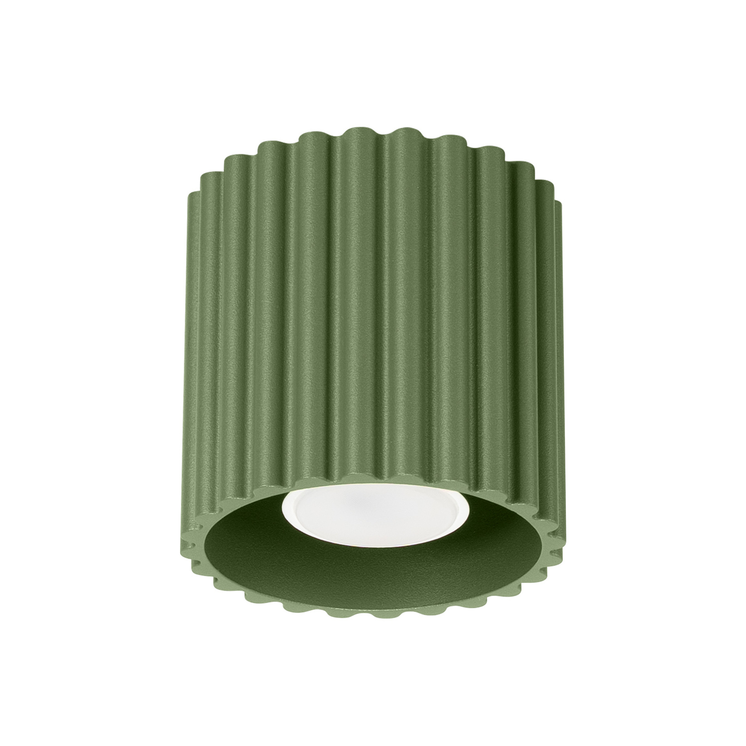 Lámpara de techo aura 1 verde oliva aluminio 10x10x10cm