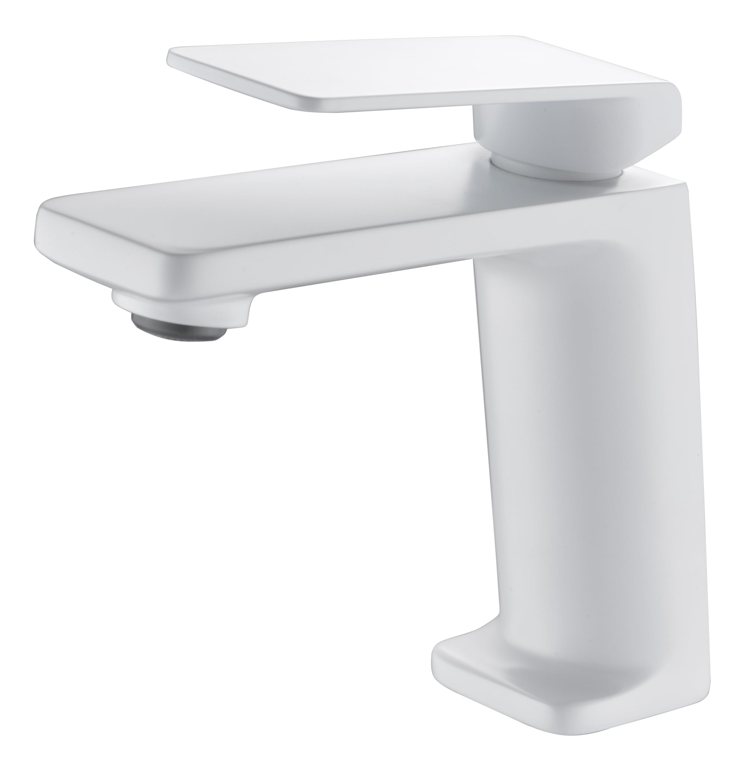 Imex - grifo monomando lavabo caño bajo blanco serie fiyi