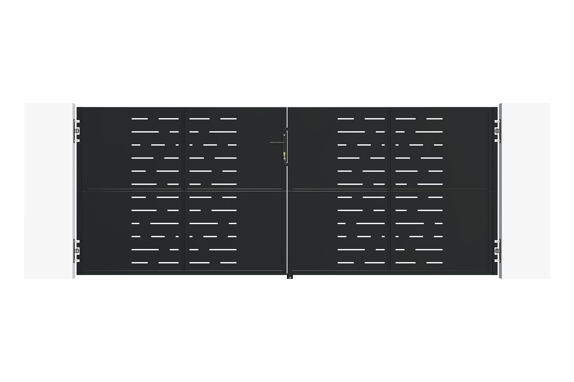 Puerta nali veleta acero 3,5m alt.140cm + 2 postes carmo