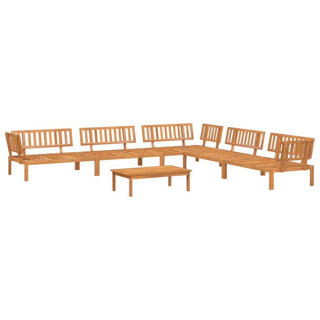 vidaXL set de sofás de palets de jardín 6 pzas madera maciza de acacia