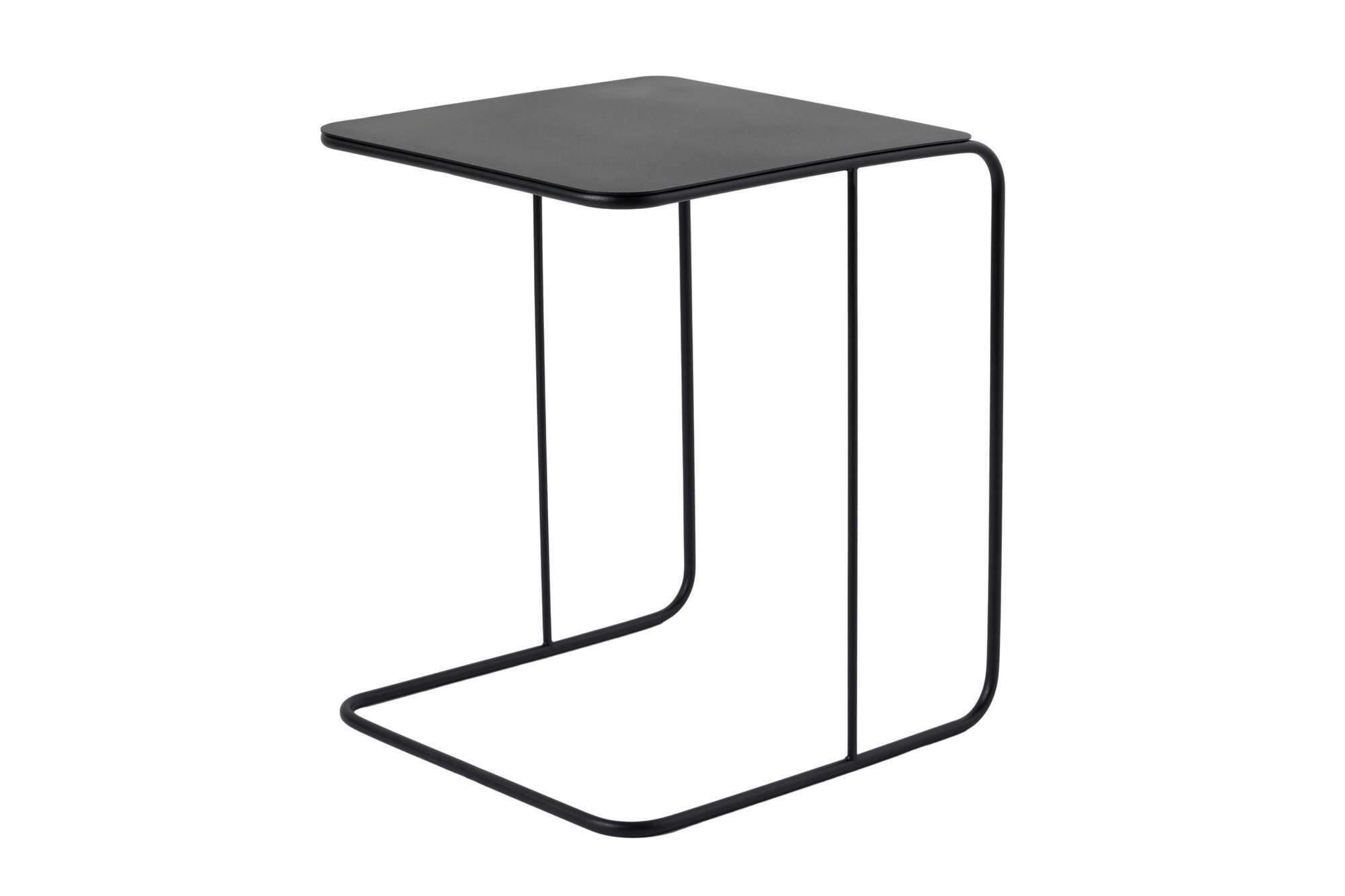 Mesita auxiliar de metal <<poet>> 47 x 46 x 57 cm - negro