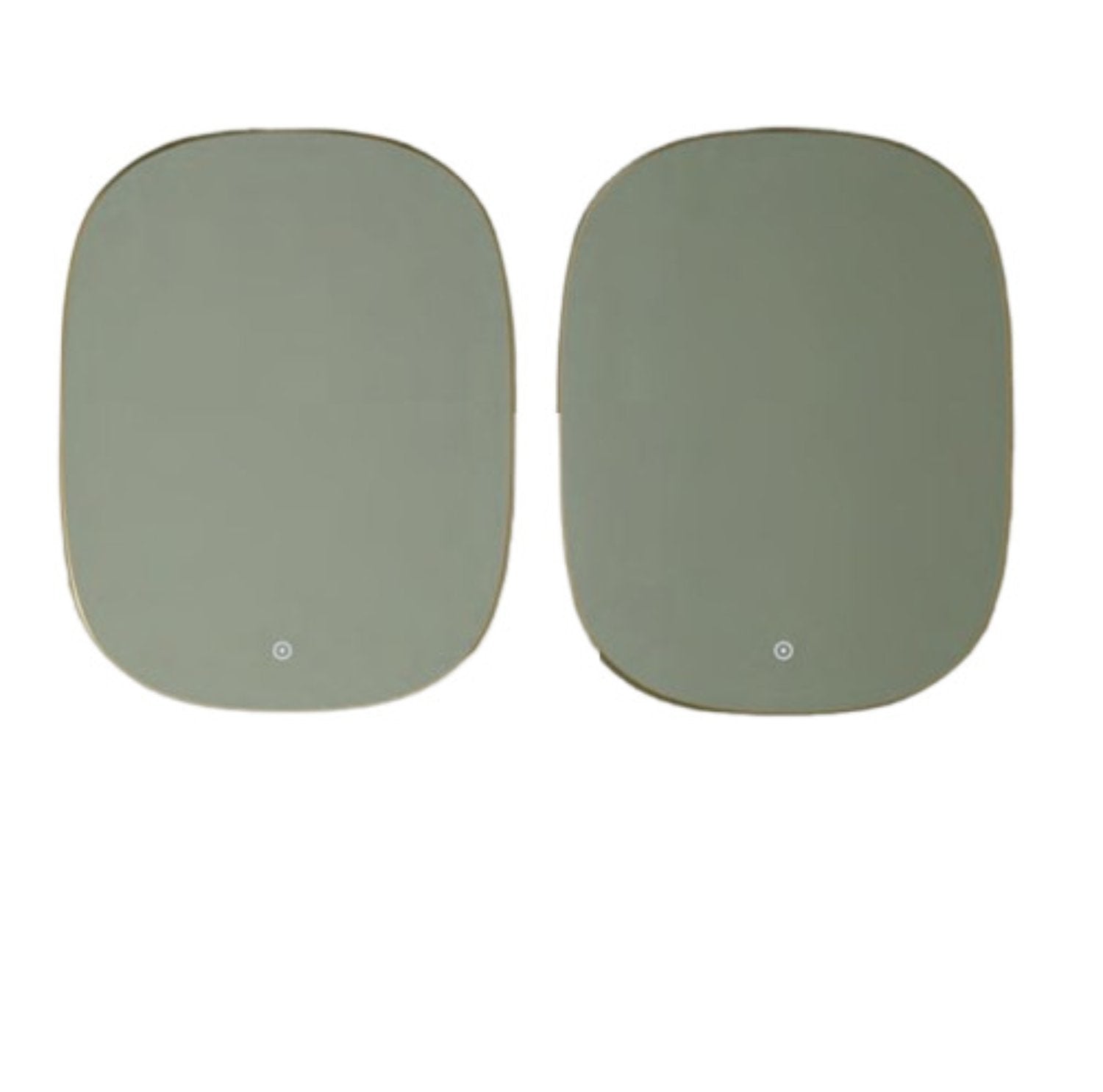 Espejo de baño LED mod. Flow 80x70 dorado