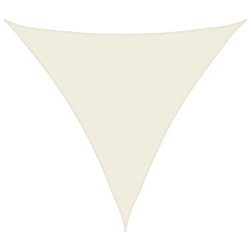 vidaXL toldo de vela triangular tela oxford color crema 4x4x4 m