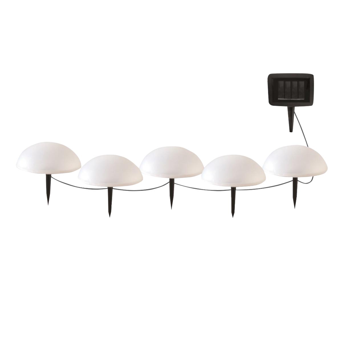 Juego de 5 medias estacas solares d15cm half moon