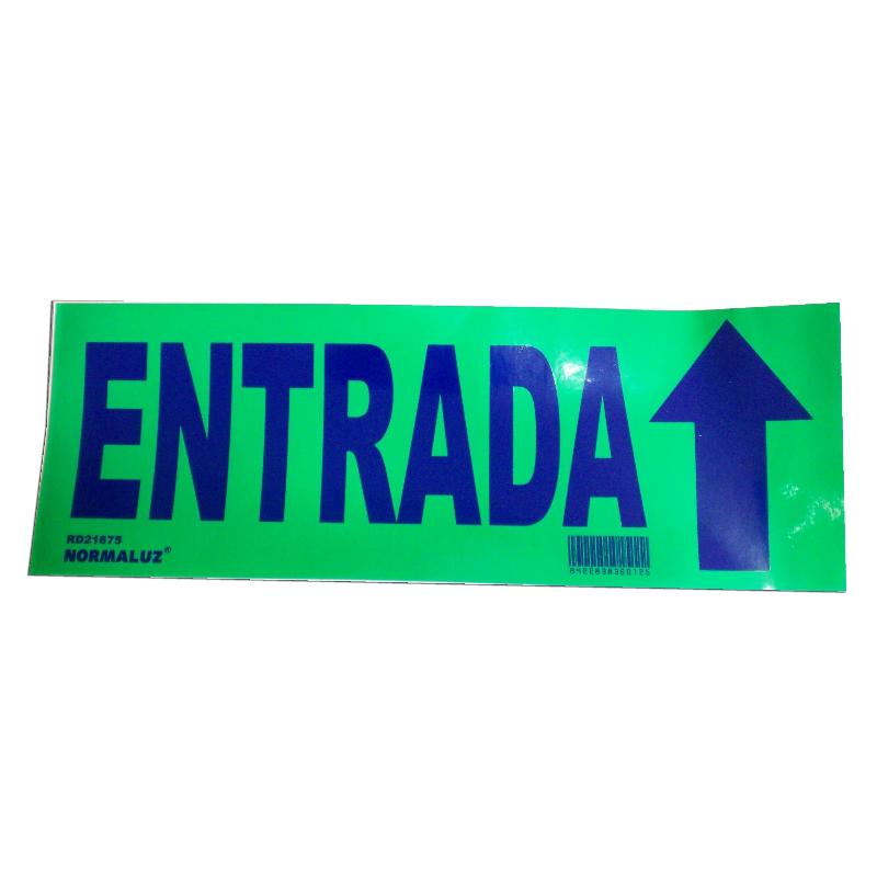 Normaluz rd21675 - señal adhesiva entrada con flecha direccional 35x12,5 cm