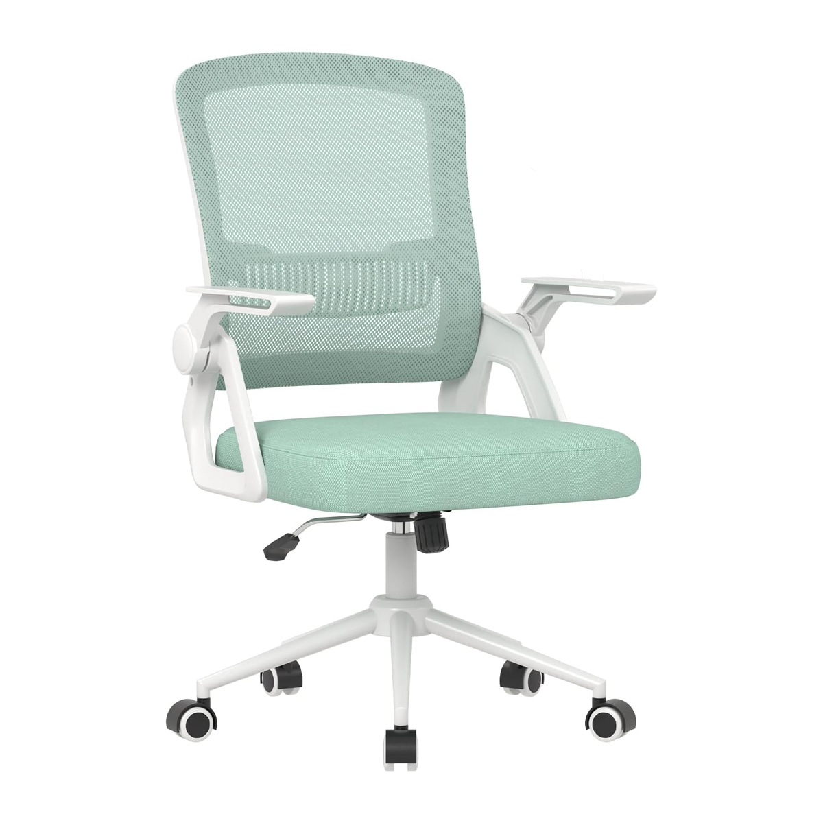 Silla de oficina con cojín de asiento acolchado, verde