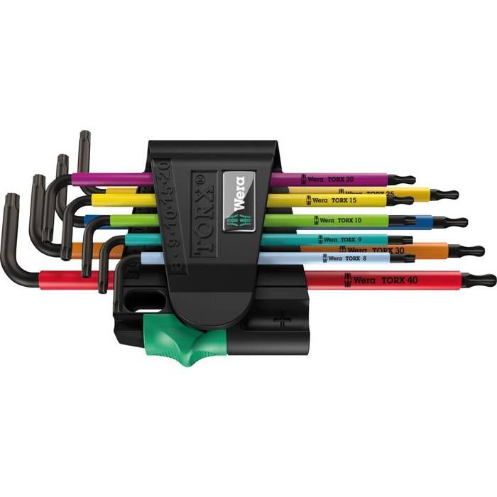 Wera 967 spkl/9 multicolor torx® interior, torx® de seguridad juego de llav