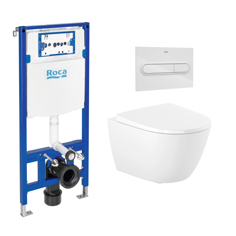 Pack cisterna roca duplo one y pulsador pl1 bl br con inodoro roca ona