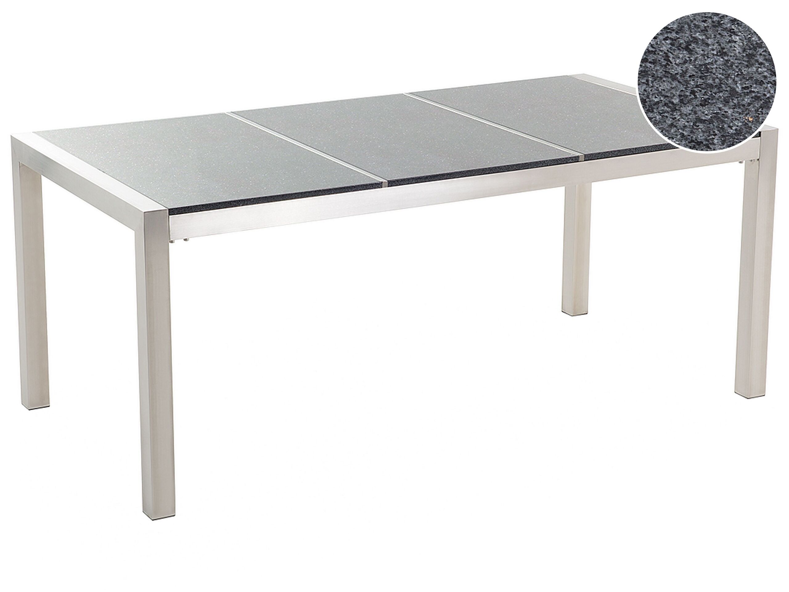 Mesa de jardín grosseto 180 cm 90 cm granito pulido gris