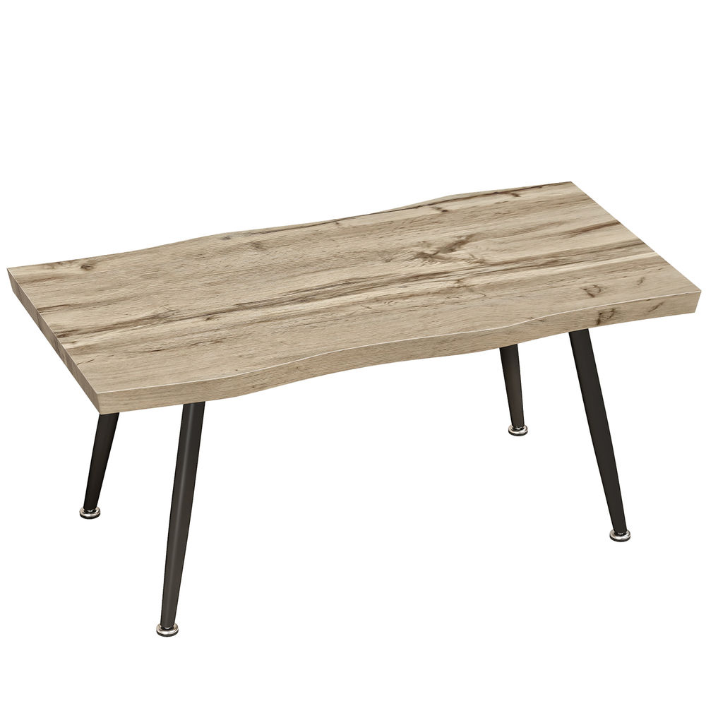 Mesa de centro 100x50x45 cm mdf, acero color marrón Homcom