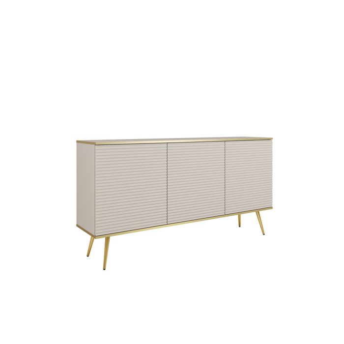 Buffet - glamour - beige - pies dorados - 160x85x39 cm - elegancia chic