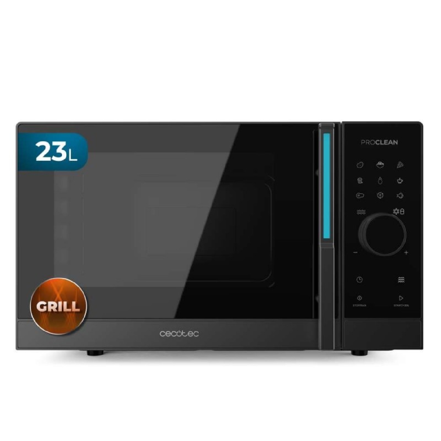 Cecotec microondas digital con grill de 23l proclean 5130. 800w y 1000w