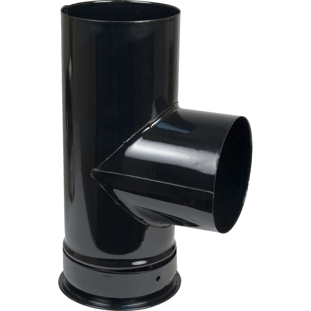 t" acero vitrificado para estufa - ø 110 mm