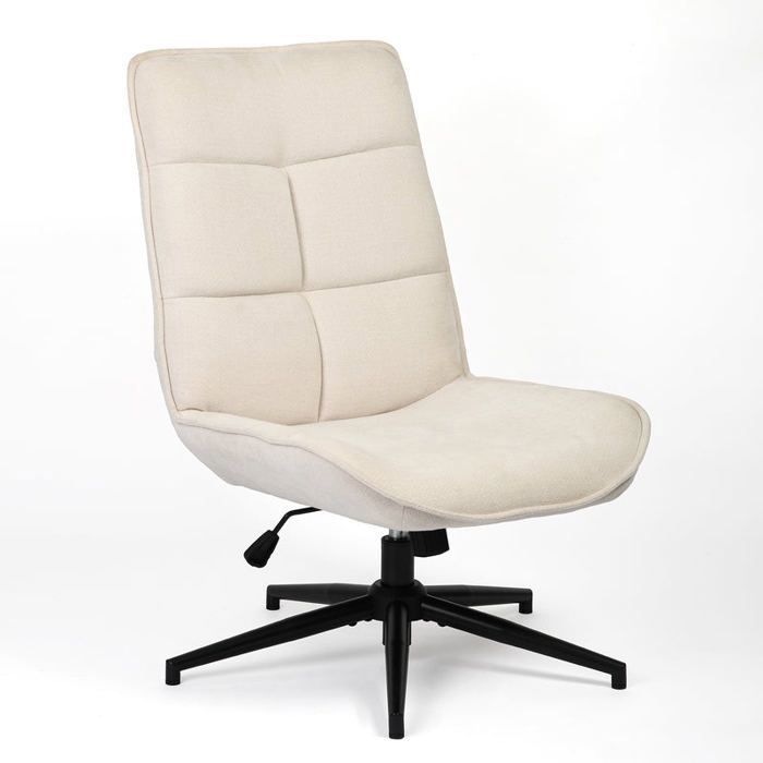 Meubles cosy - sillón giratorio - chenilla gris - 61x67x89-95 cm
