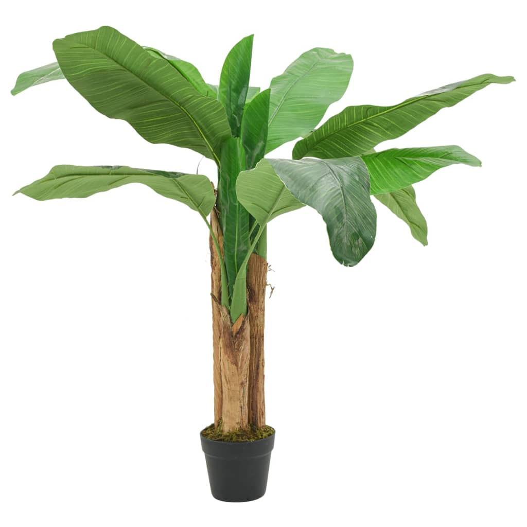 vidaXL árbol de plátano artificial 9 hojas verde 120 cm