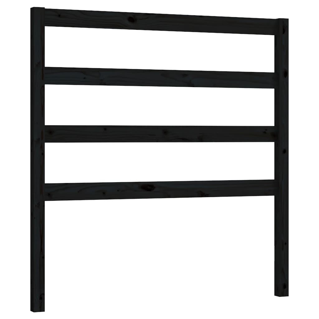 vidaXL cabecero de cama madera maciza de pino negro 95x4x100 cm