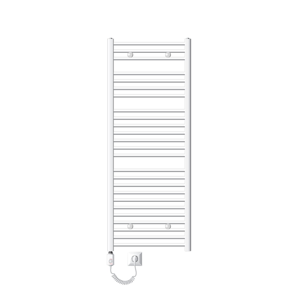 Radiador eléctrico para toallas - 600 x 1500 mm blanco ecd germany