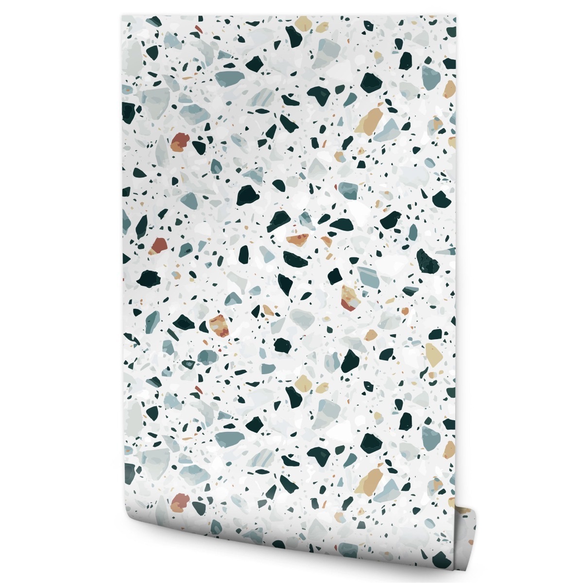 Papel Pintado Piedras De Colores Para Sala No Tejido 53cm x 10m