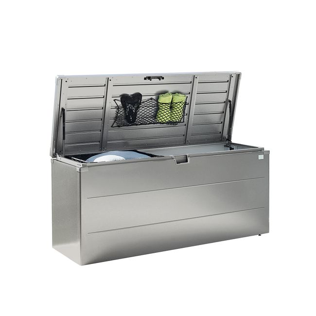Arcon metalico biohort stylebox 140 cofre- baul de jardin color gris cuarzo