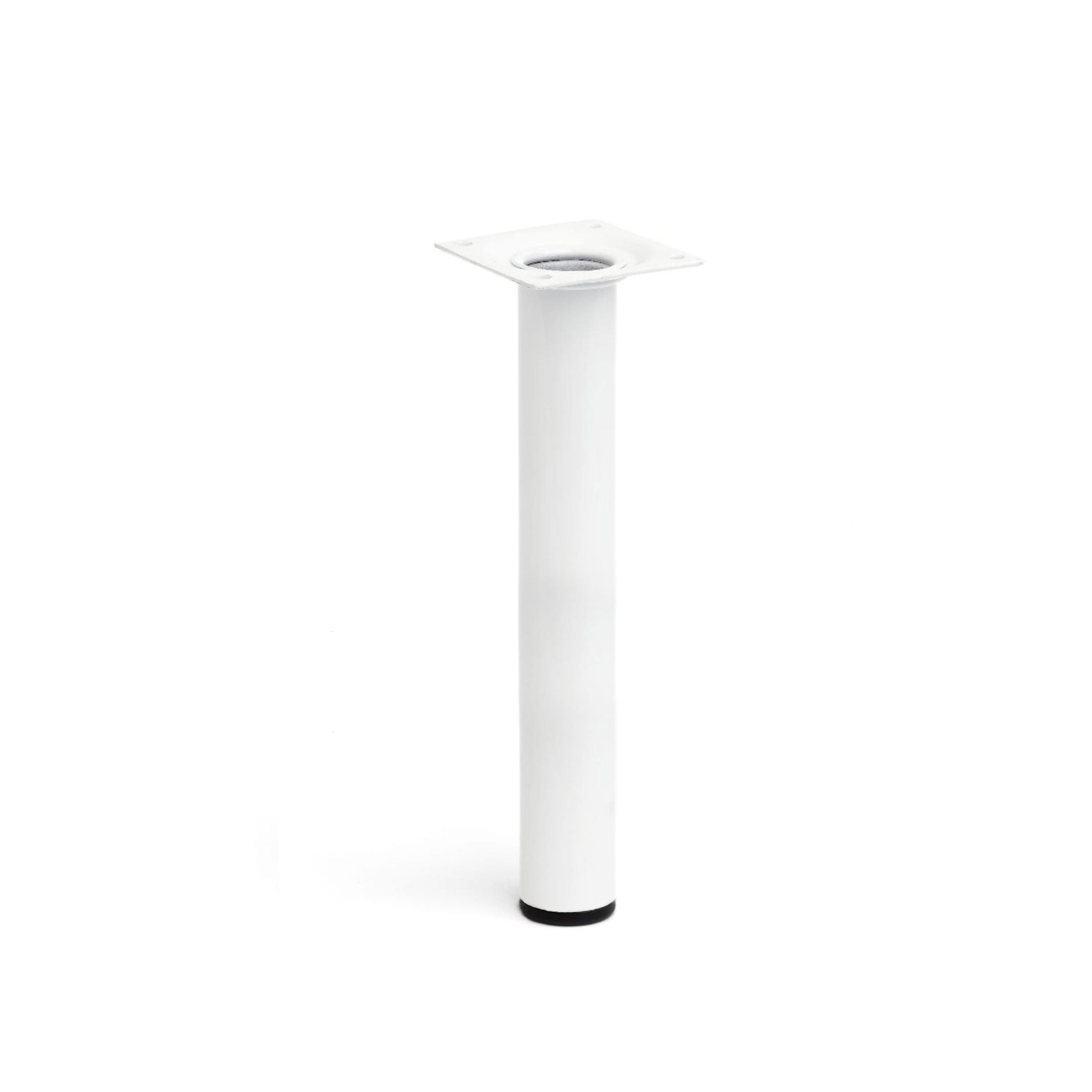 Pata de mesa rei 401g | 30x30x200 mm | blanco | acero