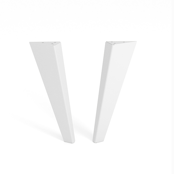 Pata para mueble rei 995 | 90x40x300 mm | blanco mate | 2 uds. | acero
