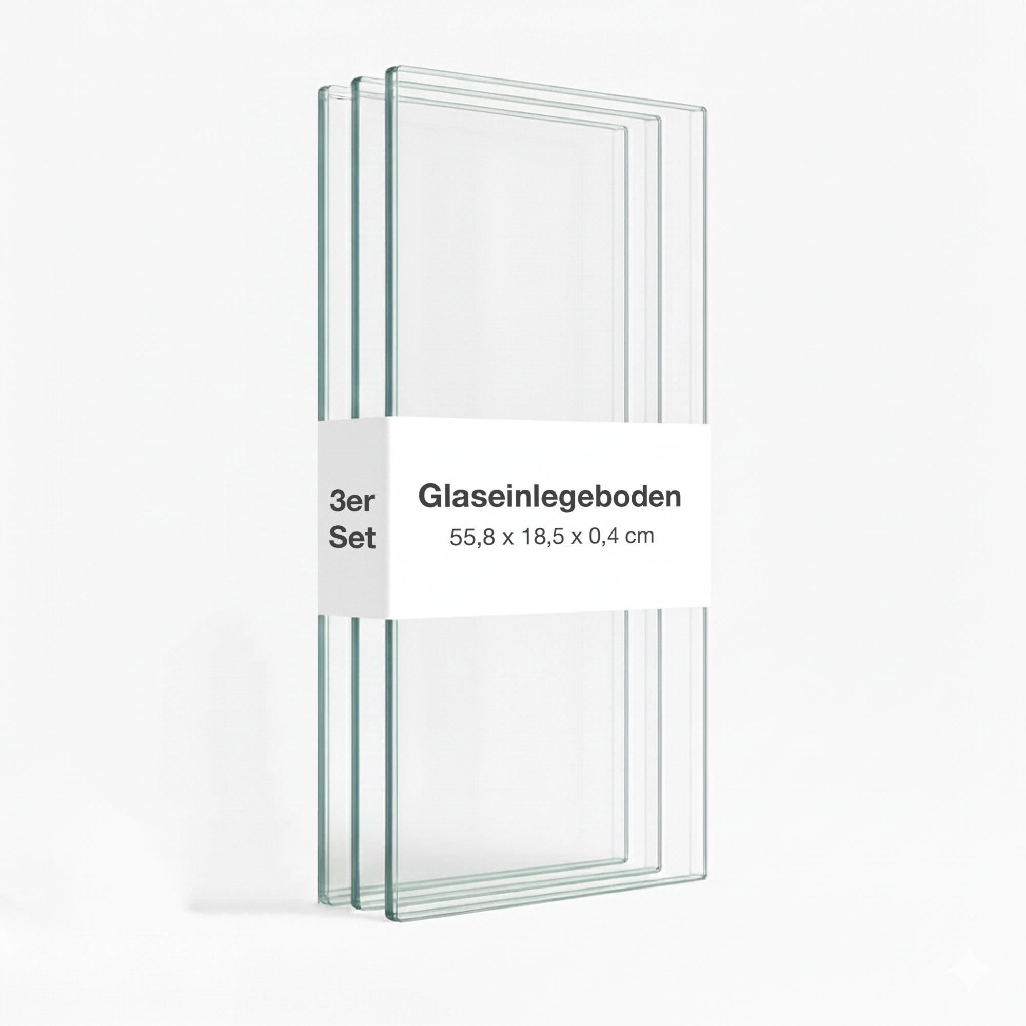 K-möbel esg estantes cristal juego de 3 - ampliación vitrina de pared
