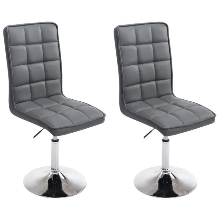 Sillas comedor modernas - gris - polipiel - 2 uds