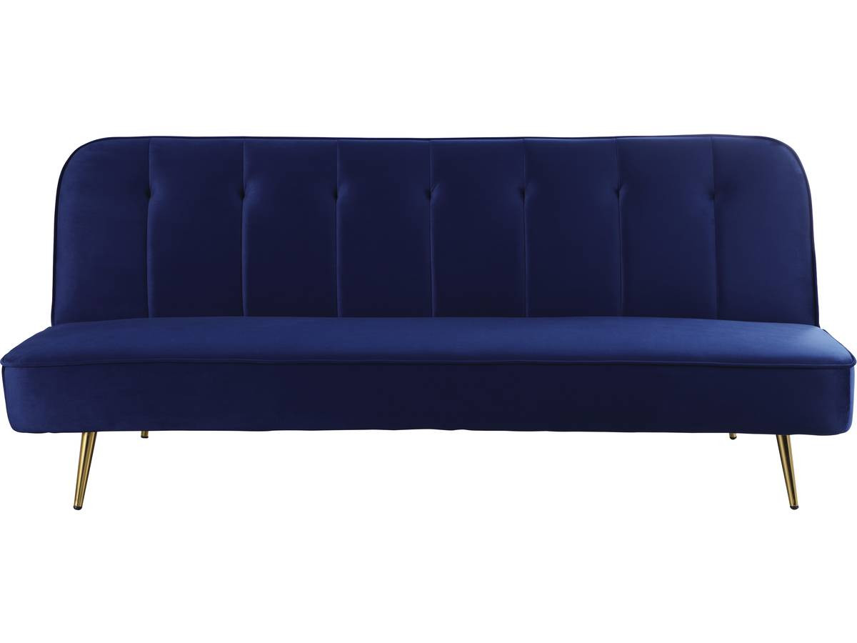 Sofá cama/clic clac terciopelo "james" - 3 plazas - azul oscuro