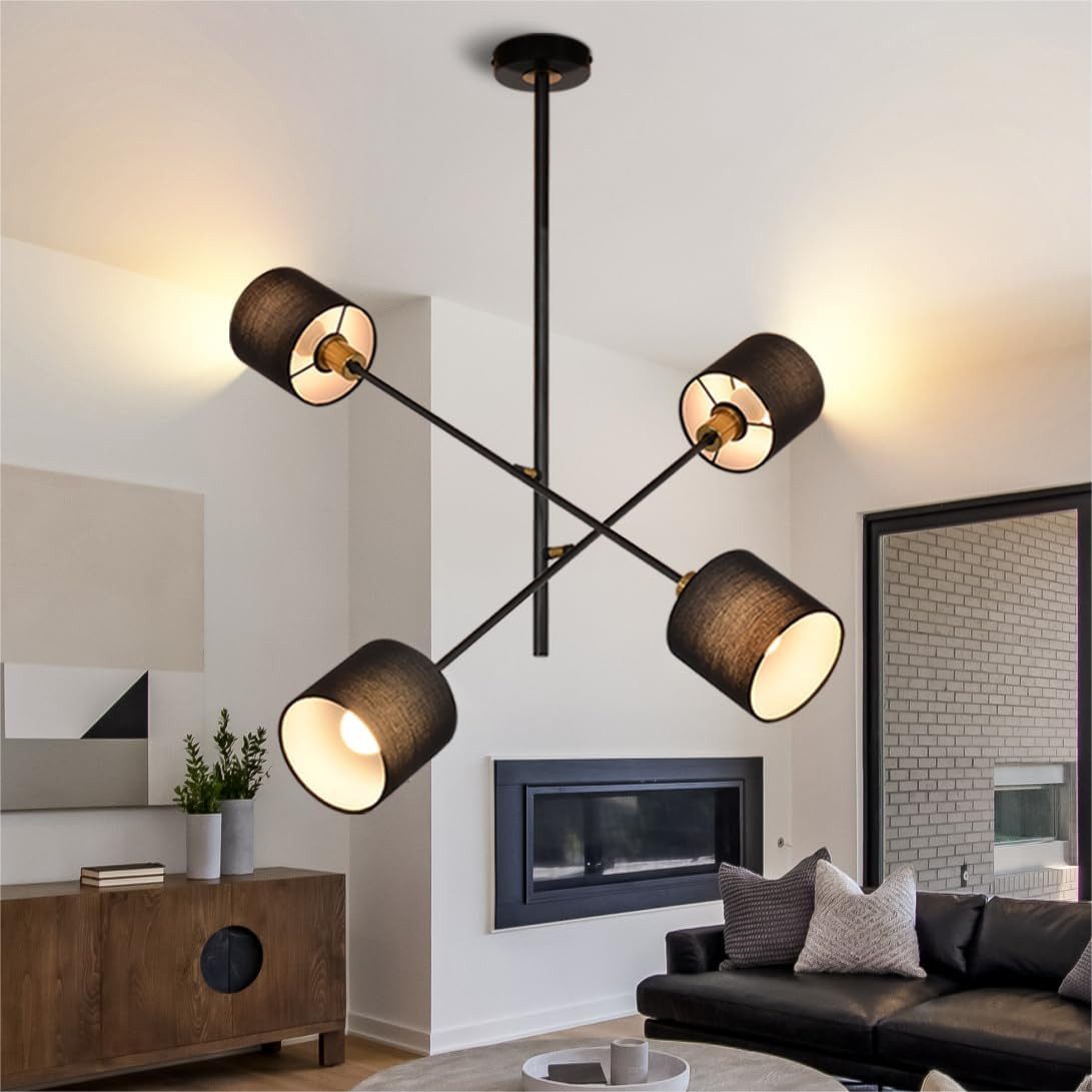 Nettlife aplique pared e14 negro 68x68