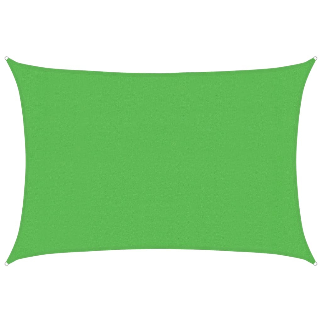 vidaXL toldo de vela hdpe verde claro 160 g/m² 3x4 m