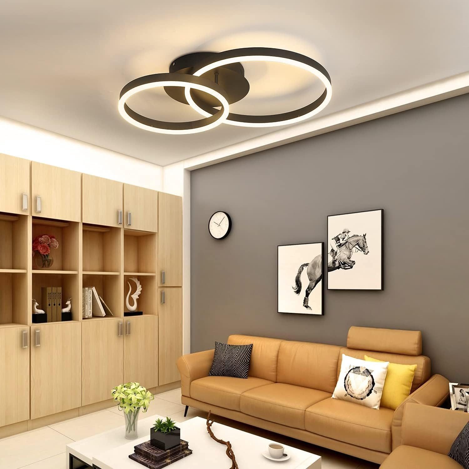 Nettlife plafon de techo LED 76w regulable plafon de salón de diseño