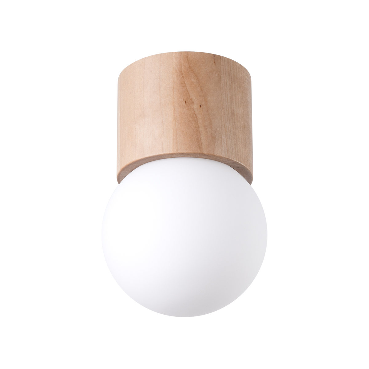 Lámpara de techo boomo 1 madera natural madera 12x19x12cm
