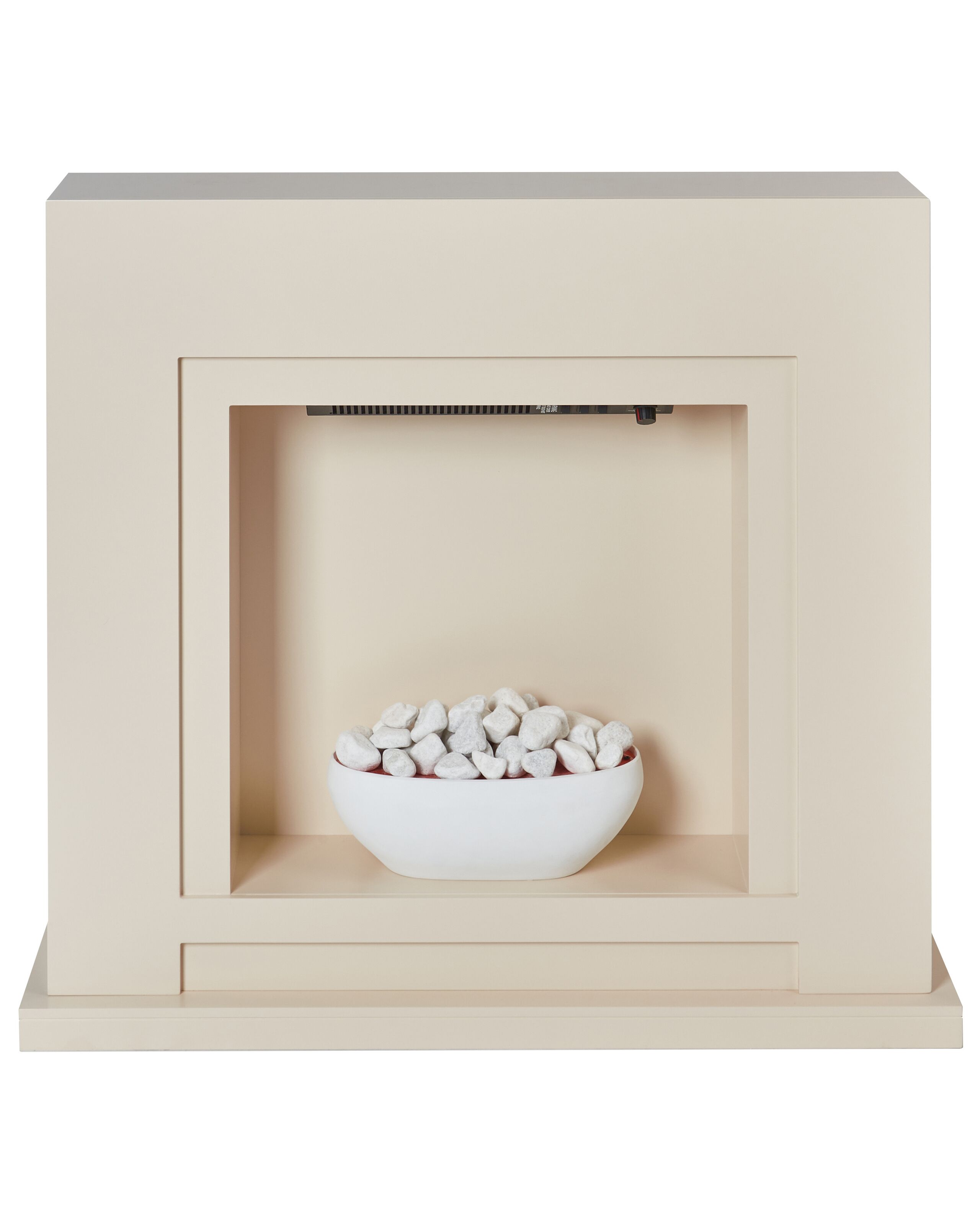 Chimenea eléctrica con calefactor sahara beige
