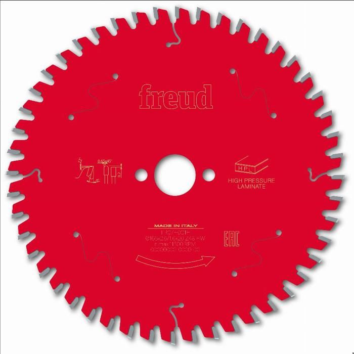 Hoja para sierra circular portátil freud - ø165 2,6/1,6 al20 z48 tp 0° - f0