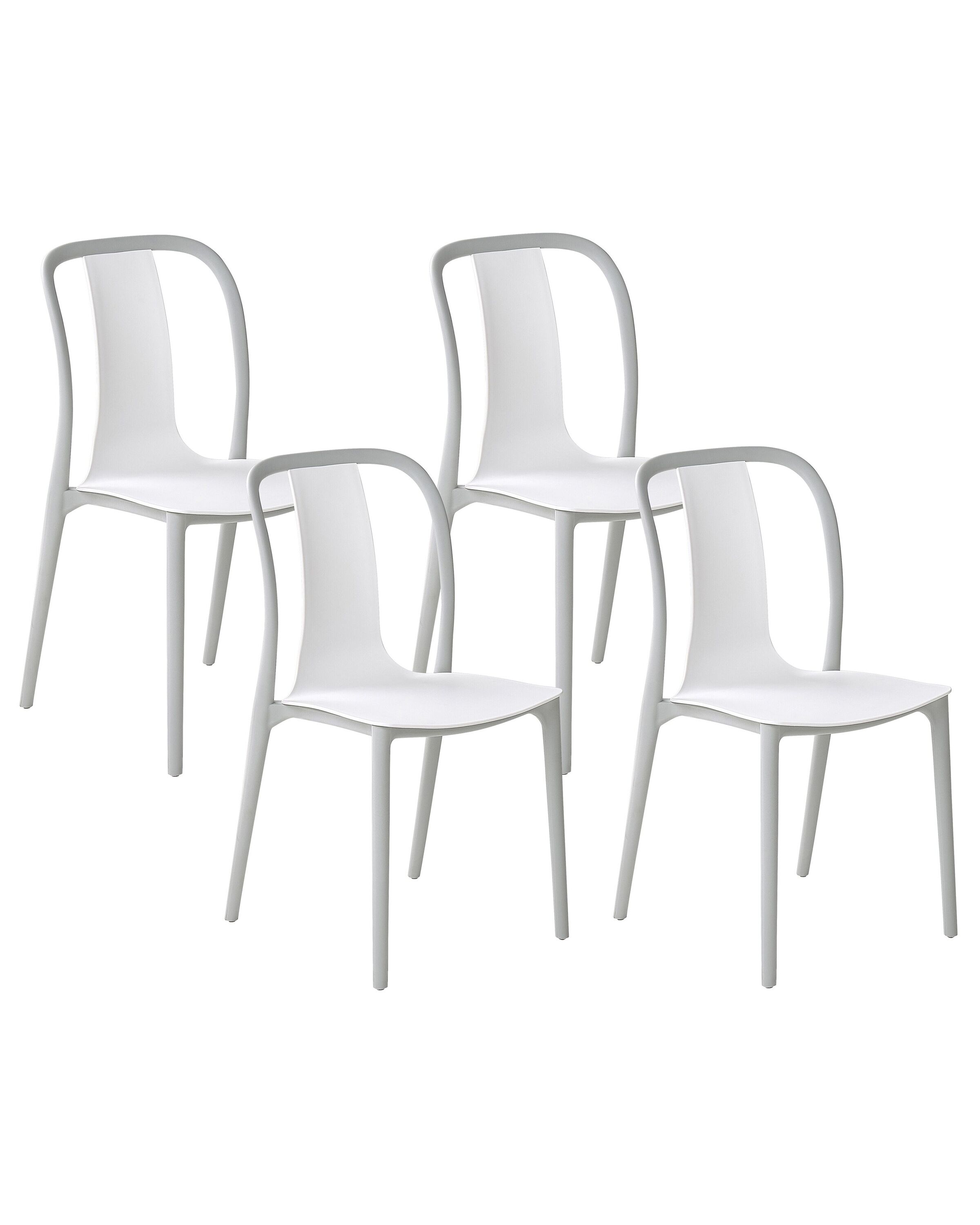 Conjunto de 4 sillas de jardín spezia blanco