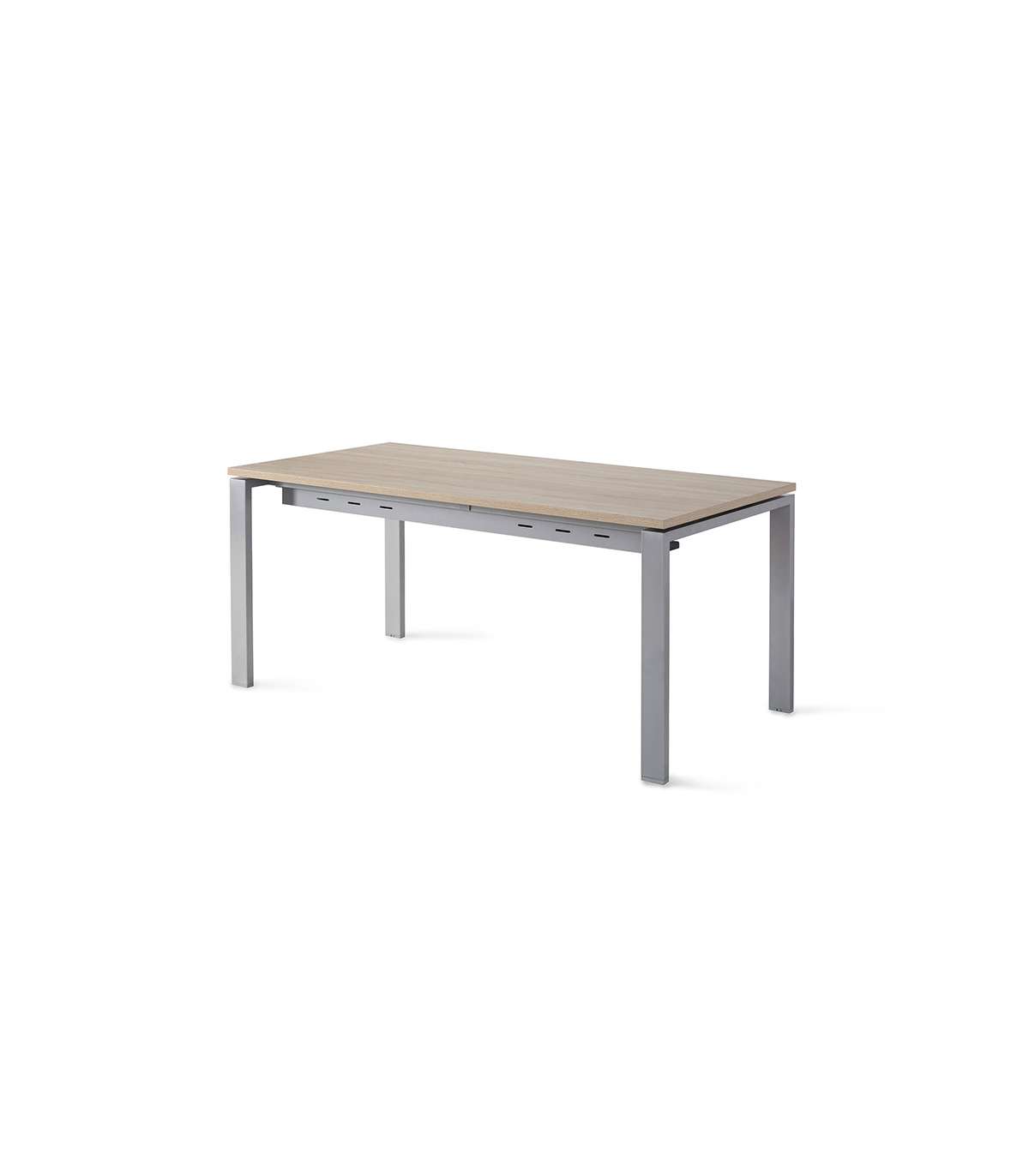 Mesa estudio pórtico con estructura metálica estable y moderna