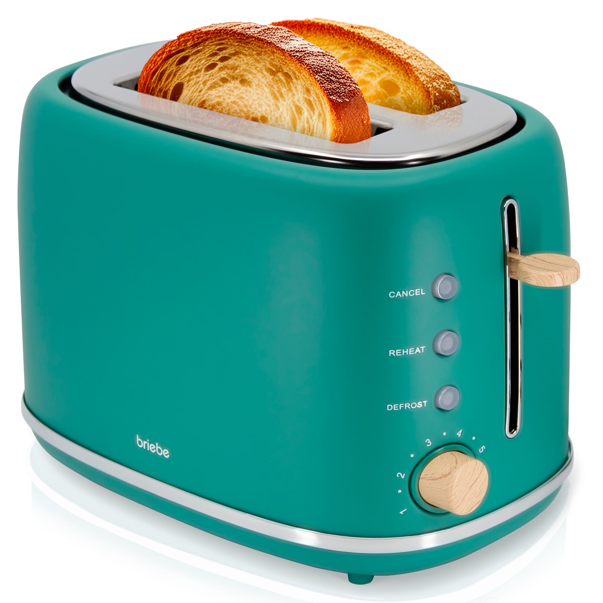 Nordic tostadora pan ranura ancha, tostador 2 briebe ta1166gre verde 870w