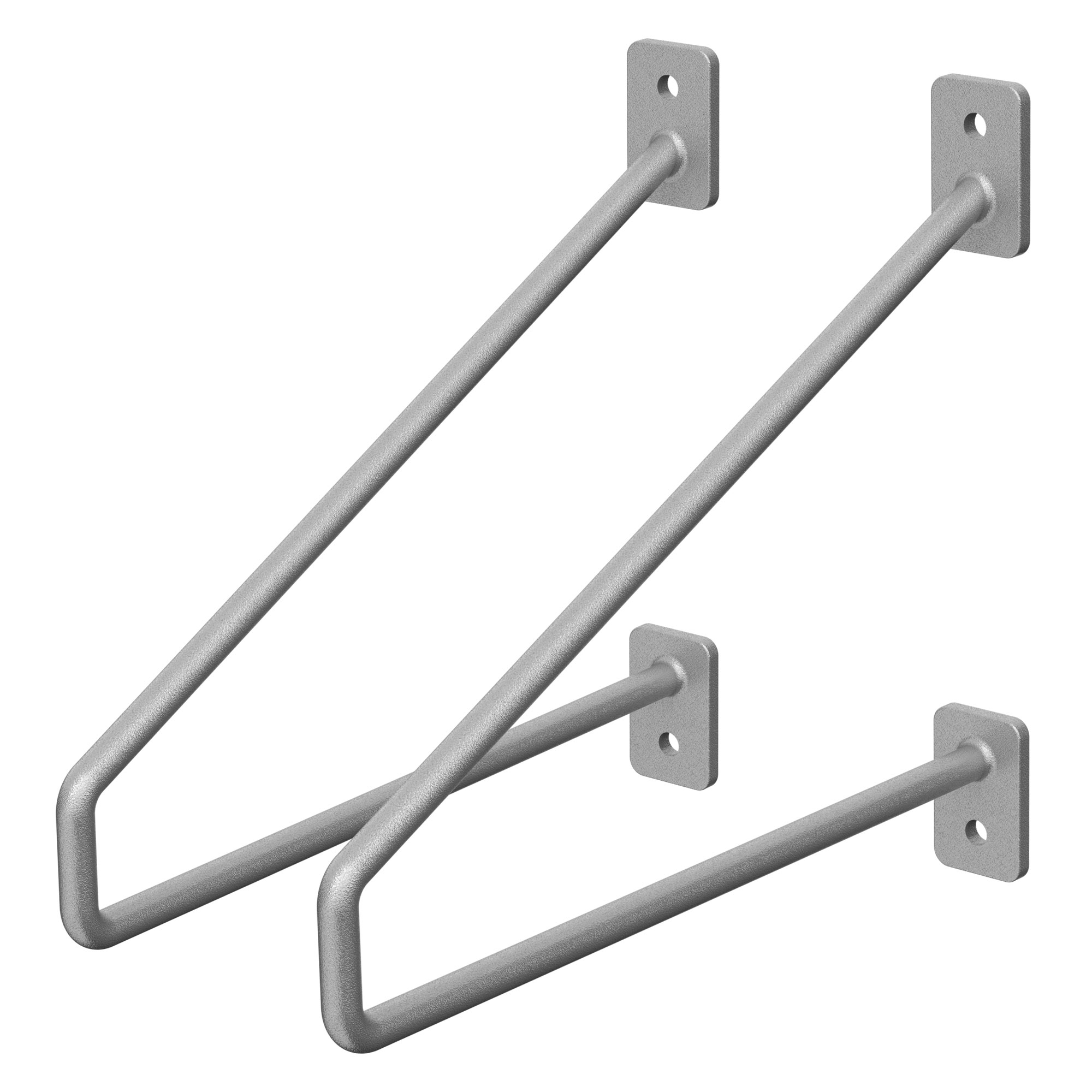 Soporte de estantería 2 piezas 22x18x2,3 cm metal industrial