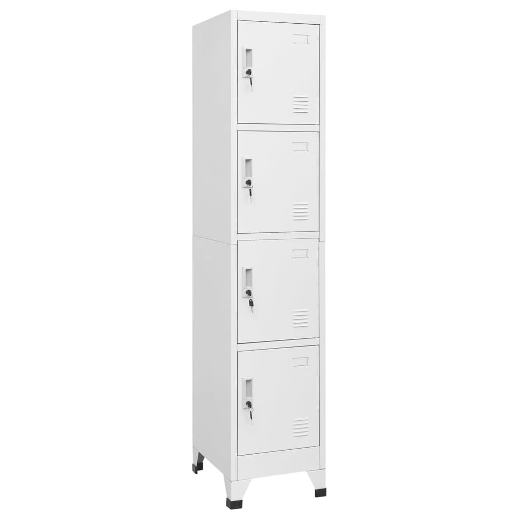 Armario taquilla con 4 compartimentos 38x45x180 cm es1736