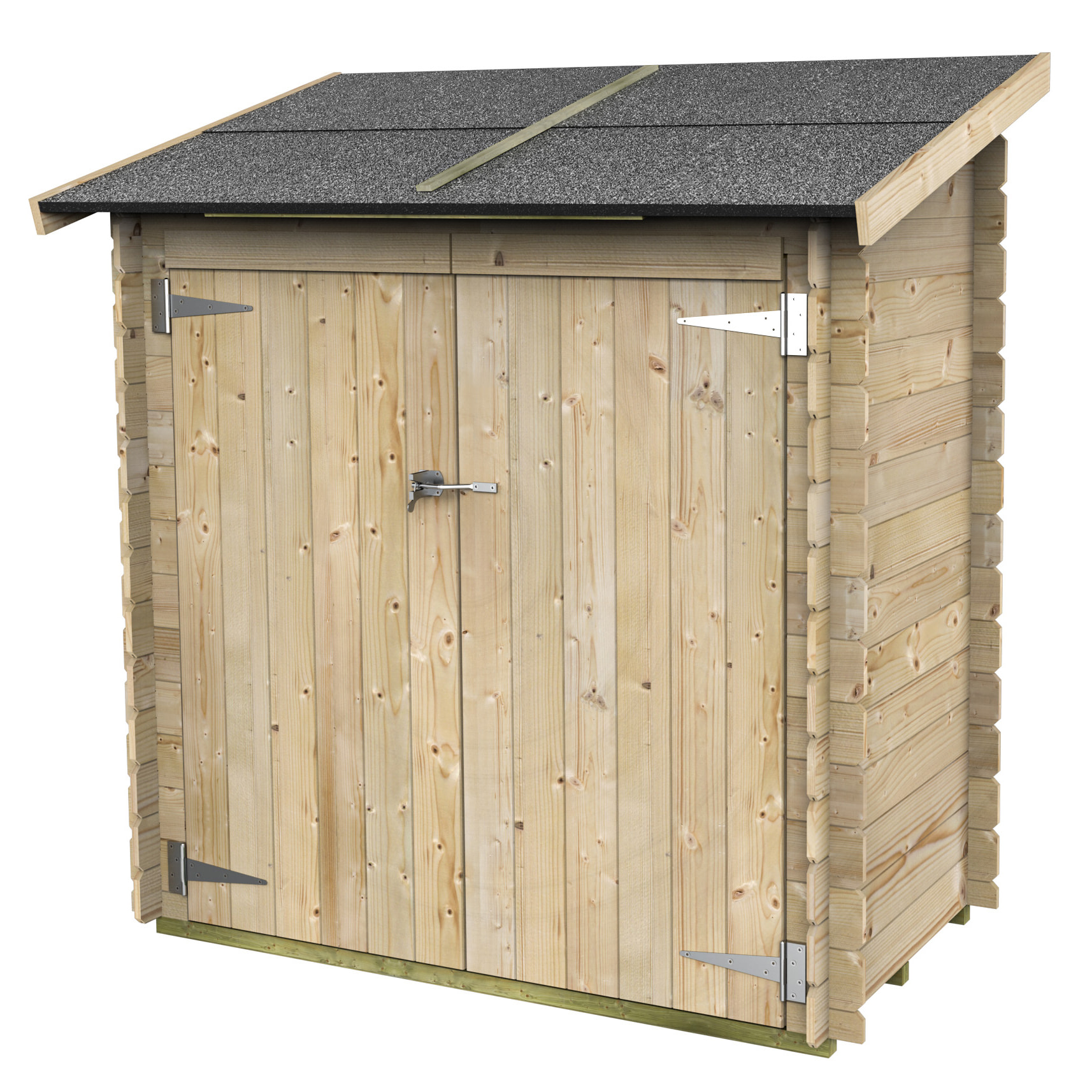 Alce - caseta de jardín adosada bh16 ambrogio 155x85 de madera de abeto
