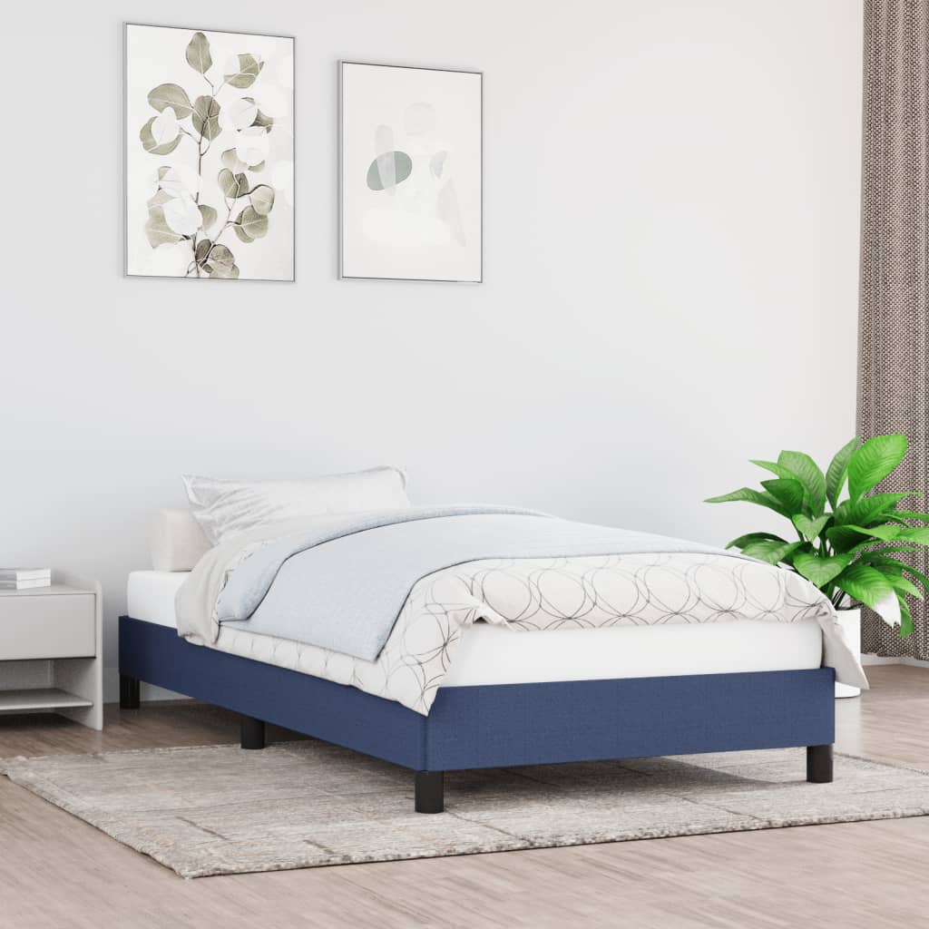 Cama 80x200 cm de tela azul