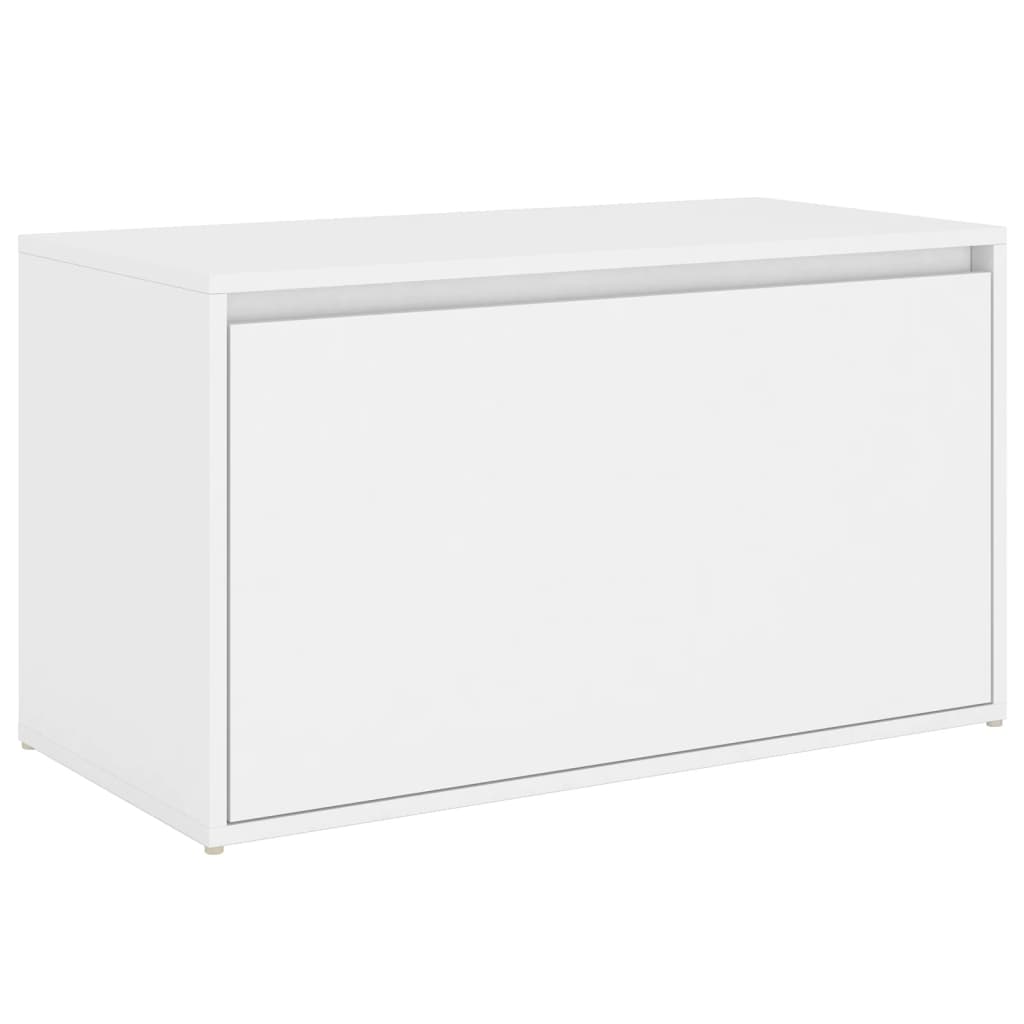 vidaXL banco de pasillo de madera de ingeniería blanco 80x40x45 cm