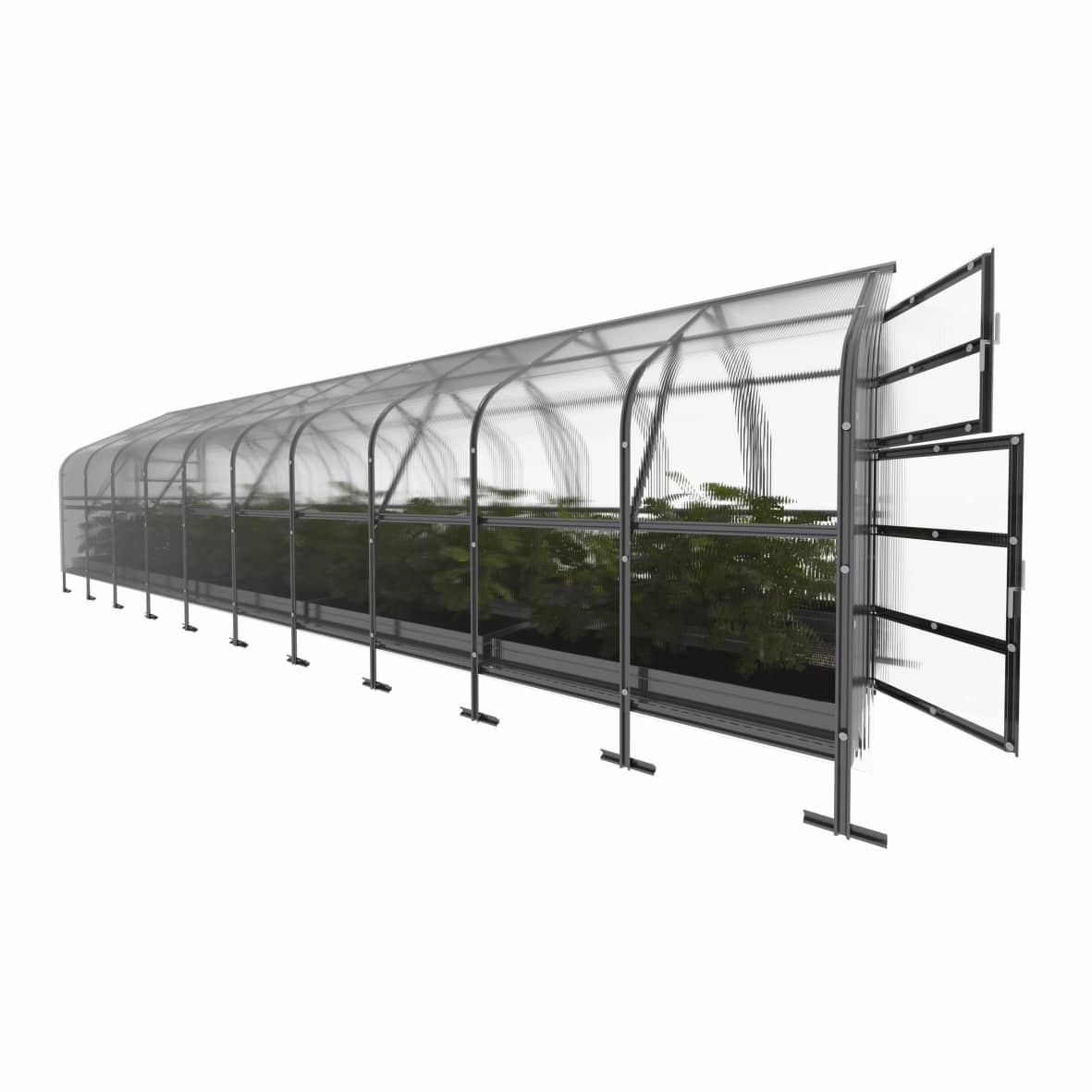 Invernadero de jardín drop 25m², 2,5 m x 10 m, policarbonato de 4mm