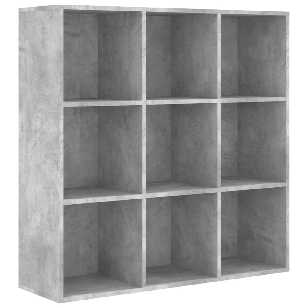 vidaXL estantería madera de ingeniería gris hormigón 98x29x97,5 cm